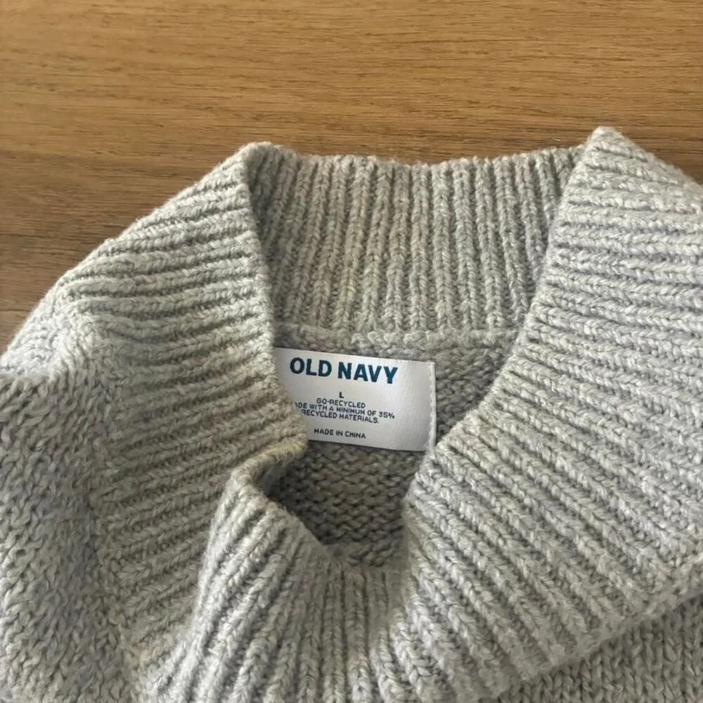 Old-navy Women's Grey and Silver Jumper